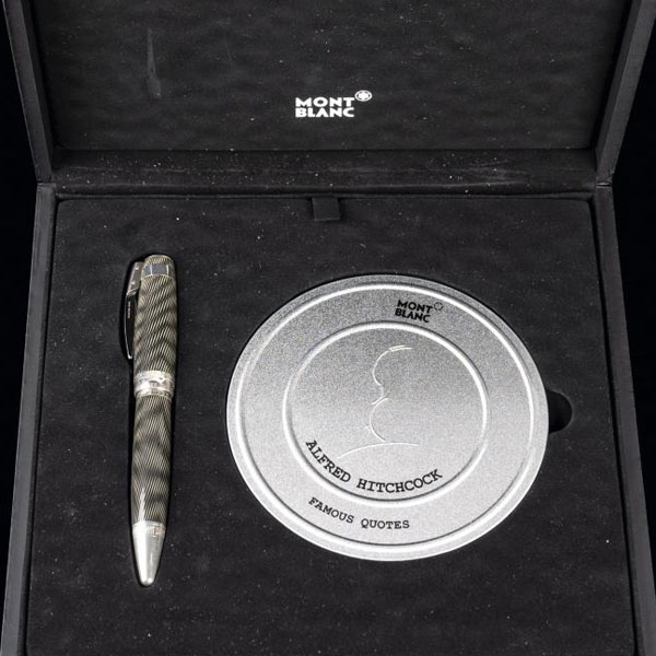 Montblanc Alfred Hitchcock.   Estilográfica perteneciente a la serie Grandes Personajes.