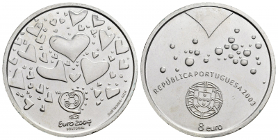 PORTUGAL 2004, 8 euros Campeonato Europa Futbol (KM-751)