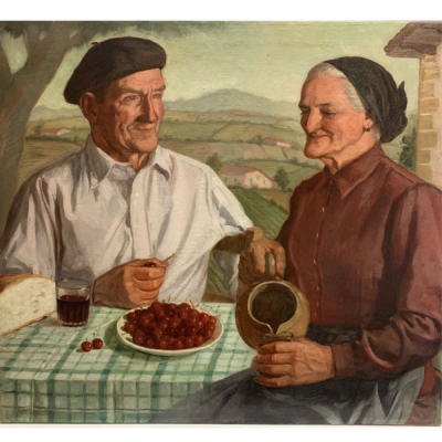 &quot;La merienda&quot;   MAURICIO FLORES KAPEROTXIPI (Zarauz, 1901-1997)