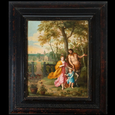 Excepcional Cobre Flamenco atribuido o a la manera de Hendrick Van Balen, siglo XVII.