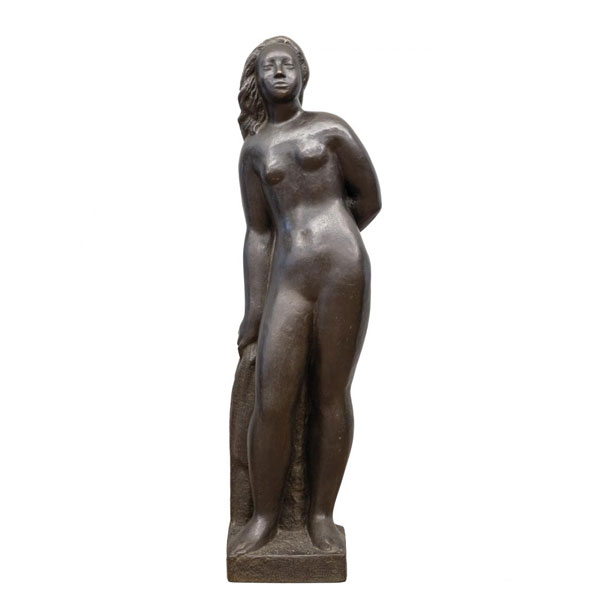 Jose Planes Peñalver (1891 - 1974).  "Desnudo femenino". Escultura realizada en bronce.