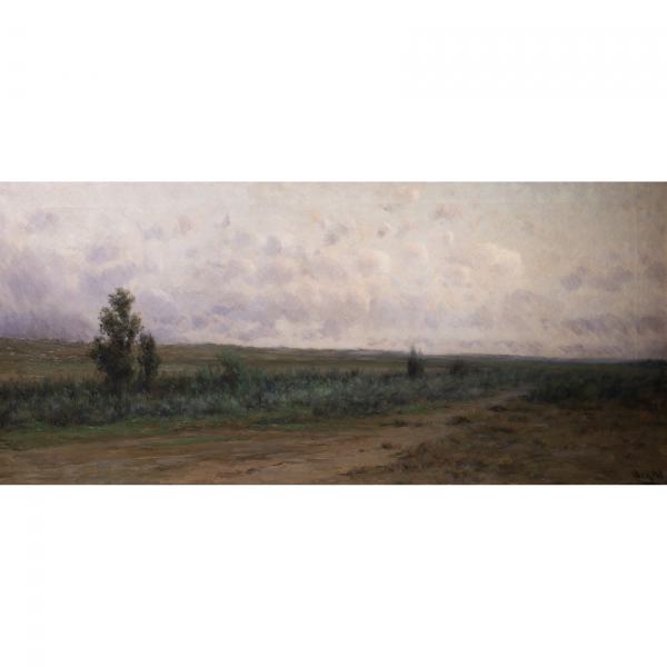 Modest Urgell Inglada (Barcelona, 1839-1919)  Paisaje.  &Oacute;leo sobre tela. Firmado. 