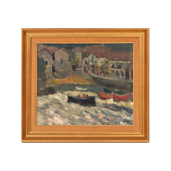 IÑAKI GARCÍA ERGÜÍN  (Bilbao 1934) &quot;Vista de Ciérvana &quot; Firmado: Garcia Ergüin Óleo / Lienzo