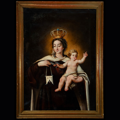 &quot;Nuestra Señora del Carmen&quot; - José Campeche y Jordán ( Puerto Rico , 1751 - 1809) - Escuela colonial Puertorriqueña del Siglo XVIII. 