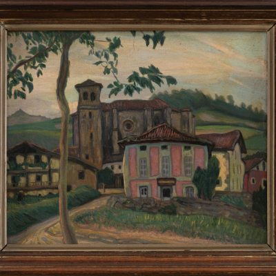 &quot;Atardecer en Cizurqil&quot; CARLOS LANDI SORONDO(Tolosa, 1896 - San Sebastián, 1974)