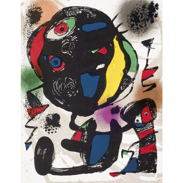 Joan Miró.  "Joan Miró Litógrafo IV (1975)". Litografía sobre papel.
