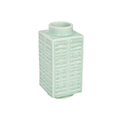 Jarrón en cerámica de Celadón estilo Cong con patrón Bagua, Dinastía Qing, Período Xuantong (1909-1912).