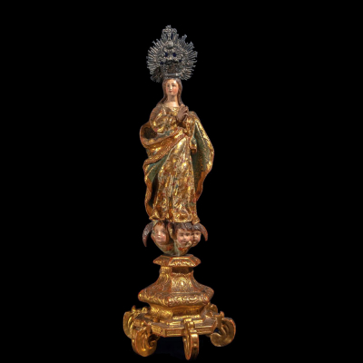 Círculo de MANUEL CHILI CAPISCARA (Quito, 1723 - 1796), Escuela Quiteña, Virreinato del Perú - Inmaculada Concepción.