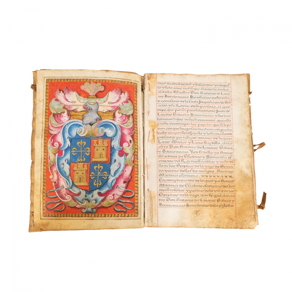 Escuela española, s.XVII. Ejecutoria de hidalguía de Antonio Linares Gálbez vecino de Granada, 1657.