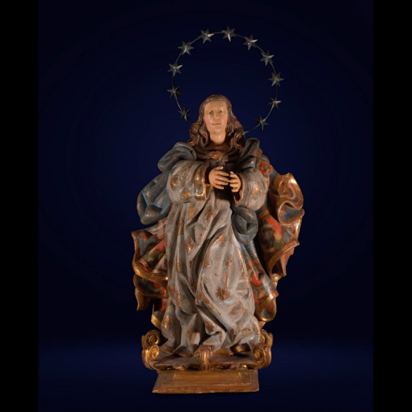 Escuela Aragonesa del siglo XVII, Gran Purísima en madera de talla.