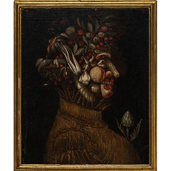 &quot;Alegoría del verano&quot;  SEGUIDOR DE GIUSEPPE ARCIMBOLDO, SIGLO XVIII    Técnica: Óleo/Lienzo  