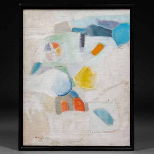 "Composición".  HUGO BAPTISTA (Venezuela, 1935).   Técnica: Óleo/Lienzo