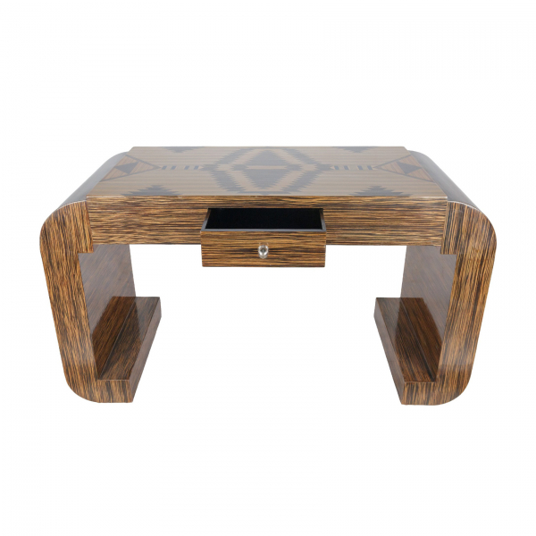 Escritorio Art Deco en madera chapada con diversos acabados, s.XX.