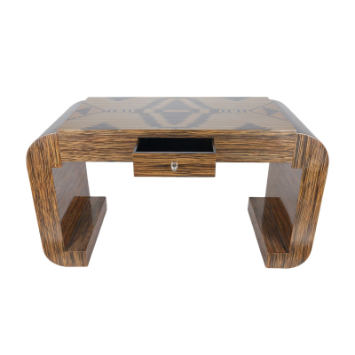 Escritorio Art Deco en madera chapada con diversos acabados, s.XX.