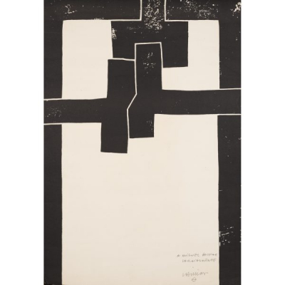 Eduardo Chillida Juantegui (San Sebasti&aacute;n, 1924- 2002)  Barcelona I.  Litograf&iacute;a sobre papel. Firmada 