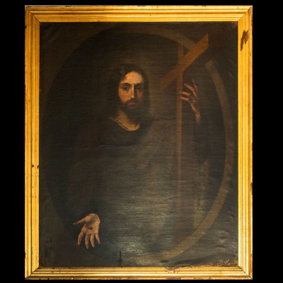 Importante Cristo Nazareno en Óvalo - BARTOLOMÉ ESTEBAN MURILLO O TALLER (Sevilla, 1618 - 1682), ESCUELA BARROCA SEVILLANA DEL SIGLO XVII