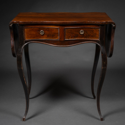 Mesa Inglesa de dos alas en madera de caoba del siglo XIX.