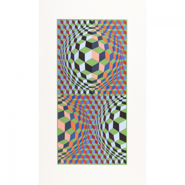 Victor Vasarely (Hungria, 1908-1997)  Nadir, 1979.  Serigrafía sobre papel. Firmada y numerada 209/250 a lápiz.