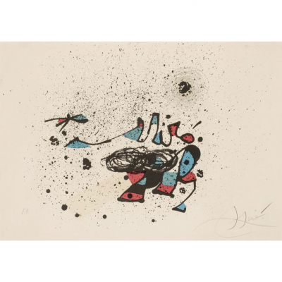 Joan Miró.   &quot;Miró Maeght (1978)&quot;. Litografía sobre papel Aches. Firmado