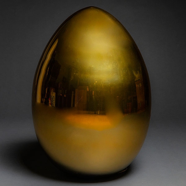 Lámpara en forma de huevo en cristal de Murano 1970
