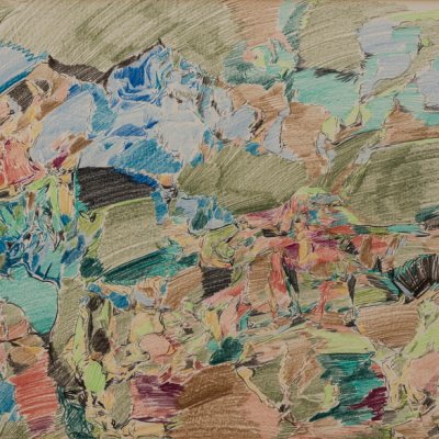 "S/T" RAFAEL RUIZ BALERDI (San Sebasti&aacute;n, 1934-1992).  L&aacute;pices de colores/papel