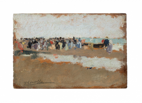 JOAQUÍN SOROLLA Y BASTIDA (Valencia, 1863 - Madrid, 1923) Playa de Valencia, h. 1898