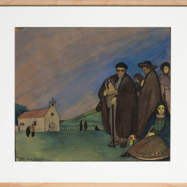 &quot;Camino de la Iglesia&quot; c. 1915   SATURNINO ORTIZ DE URBINA(Vitoria, 1880-1940) 