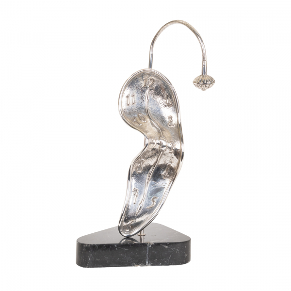 Salvador Dalí (Figueres, Girona, 1904-1989)  Time in the fourth dimension.  Escultura en bronce con plaqué en plata. Firmada y numerada 159/1000.