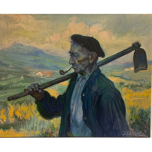&quot;Labrador con azada&quot;  ÁNGEL GARAVILLA (Lequeitio, 1906-Barcelona, 1961)