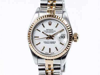 Reloj suizo sra ROLEX, Oyster Perpetual DateJust brazalete &#039;jubilé&#039; de acero y oro.