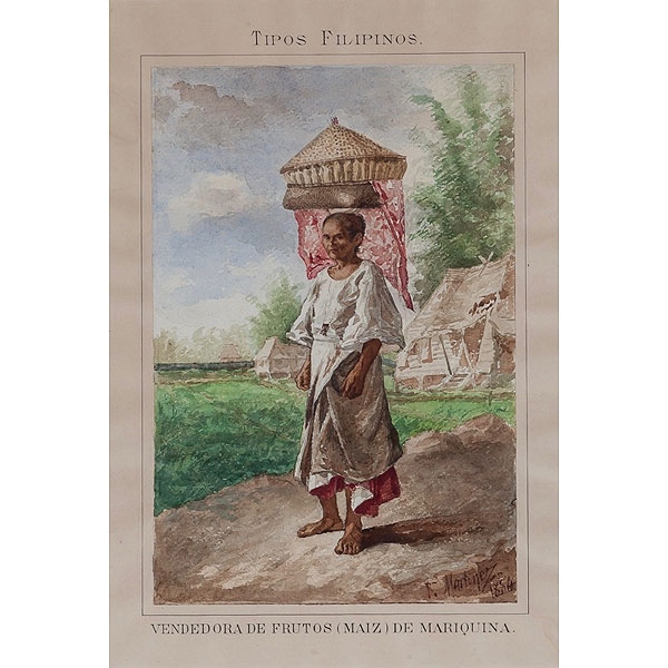 Félix Martínez Lorenzo (Manila 1859 - 1919) "Vendedora de frutos de Mariquina"