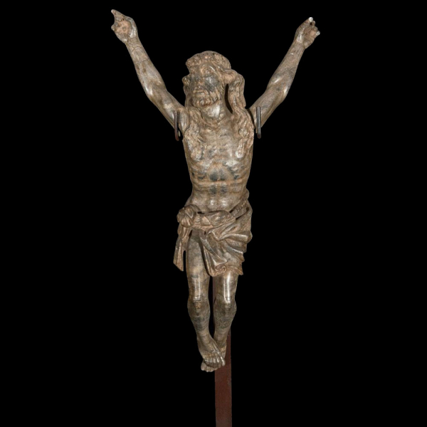 Espectacular Cristo de mármol. Solo el Cristo. Siglo XVI.