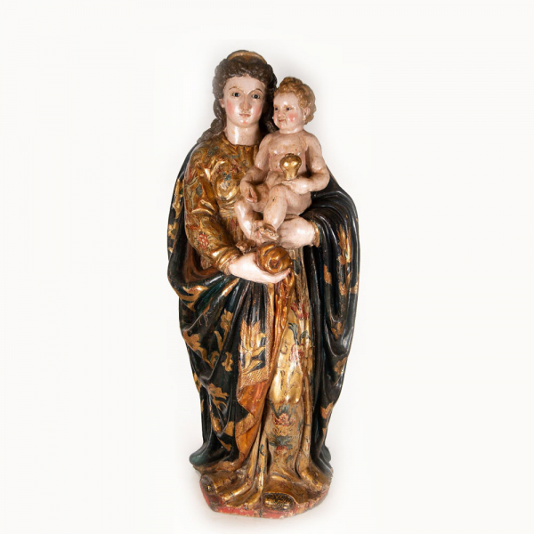 Gran Virgen con Niño en Brazos, círculo del Maestro de Toro, escuela Castellana del siglo XVI.