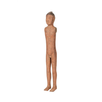 Una figura de hombre de cerámica de la dinastía Han. China - Dinastía Han, 206 aC -220 aC. 