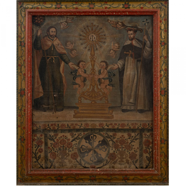 "Martirio de San Pedro"   ESCUELA NOVOHISPANA DEL SIGLO XVIII. &Oacute;leo/lienzo