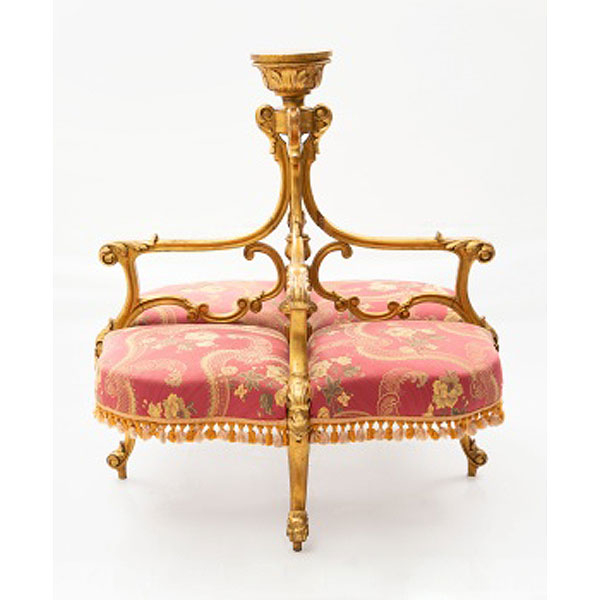 Confidente Estilo Luis XV. Época Napoleón III. Francia.