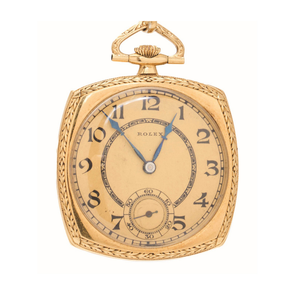 Reloj de bolsillo lepine marca Rolex en oro, c.1930. Nº 1001437. 