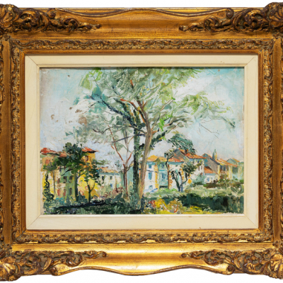 &quot;Zarauz&quot; El Parque 1946  JESÚS APELLANIZ (Vitoria, 1897-1969) 