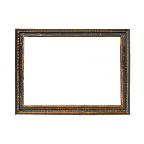 Moldura española de perfil «cassetta» esgrafiada y dorada, s.XVII-XVIII.