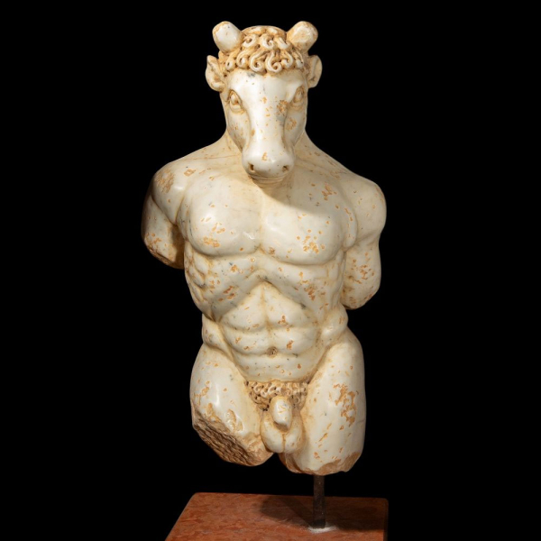 Escultura de m&aacute;rmol Fauno Italia siglo XVII. 