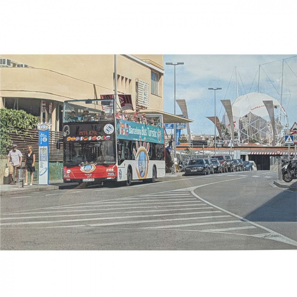 Iban Navarro "Sin t&iacute;tulo" (2019).  Acuarela sobre papel firmada