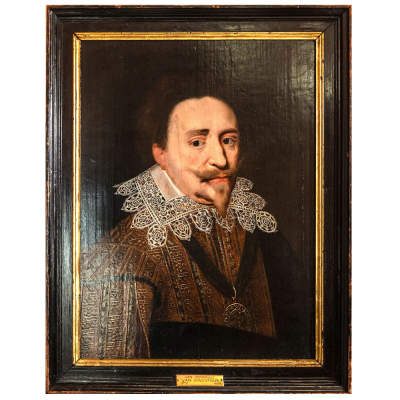 "Retrato del Principe Frederick de Orange" sobre tabla. Siglo XVI inicios siglo XVII.  &Oacute;leo sobre tabla