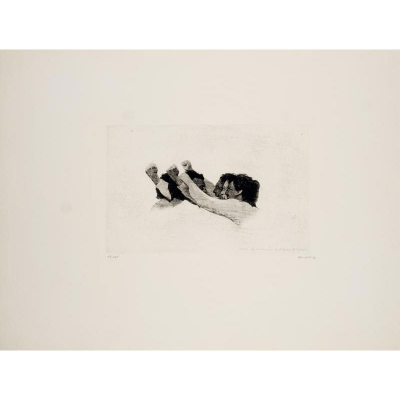 Juan Genovés. &quot;Homenaje a Picasso (1980)&quot;. Aguafuerte sobre papel. Firmado 