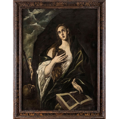 Circulo de &quot;El Greco&quot;, ffs.XVI - pps.S.XVII &quot;Magdalena penitente&quot;