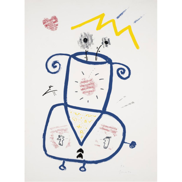 ESCUELA ESPAÑOLA S. XX. "Sin título (1994)". Serigrafía sobre papel. Firmado. 