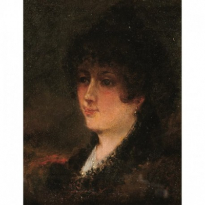 Francisco Domingo Marqués (Valencia, 1842-Madrid, 1920) Retrato femenino.
