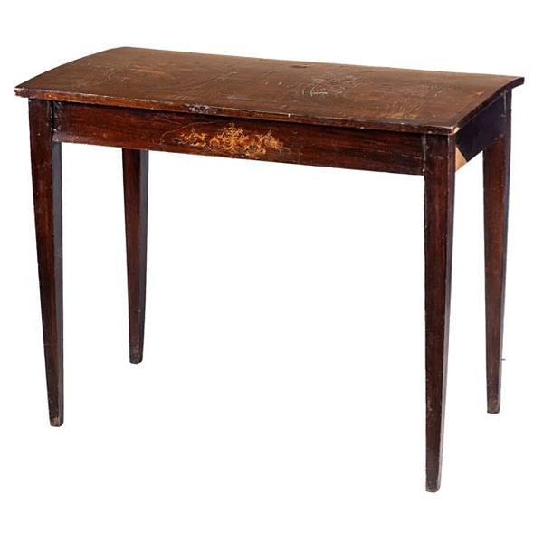 Consola de caoba con marquetería