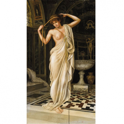 An&oacute;nimo Espa&ntilde;ol SS. XIX-XX. "Odalisca". &Oacute;leo sobre tabla.