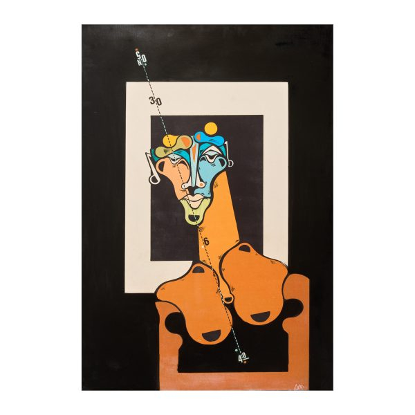 Oswaldo Aulestia (Barcelona, 1946) Sin título. Ploter y técnica mixta sobre tela adherida a tabla.