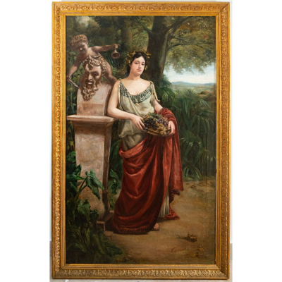"Gran Diosa Ceres" Atribuido a CASADO DEL ALISAL, Escuela Espa&ntilde;ola Siglo XIX.   &Oacute;leo sobre lienzo.